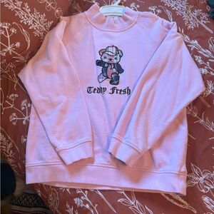 Teddy Fresh Light Pink Collar Sweatshirt